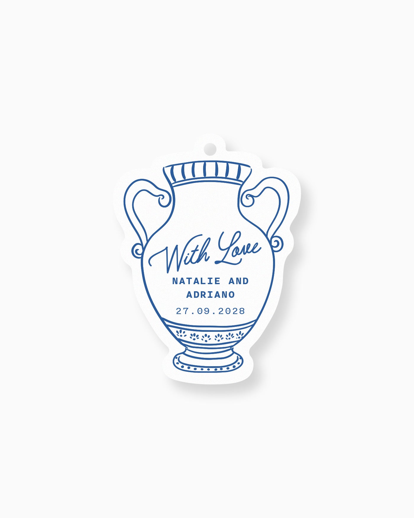 Minimal Vase Favour Tag mockup