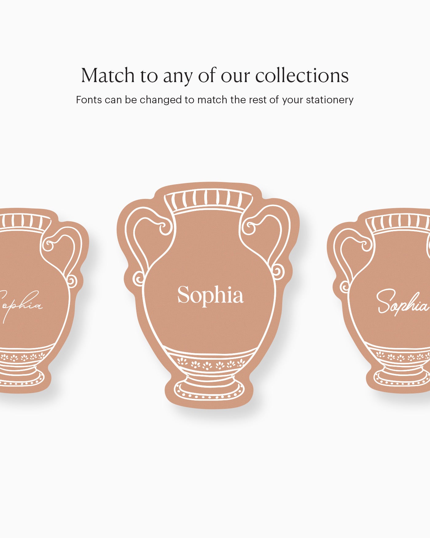 Minimal Vase Place Card matching collection mockup