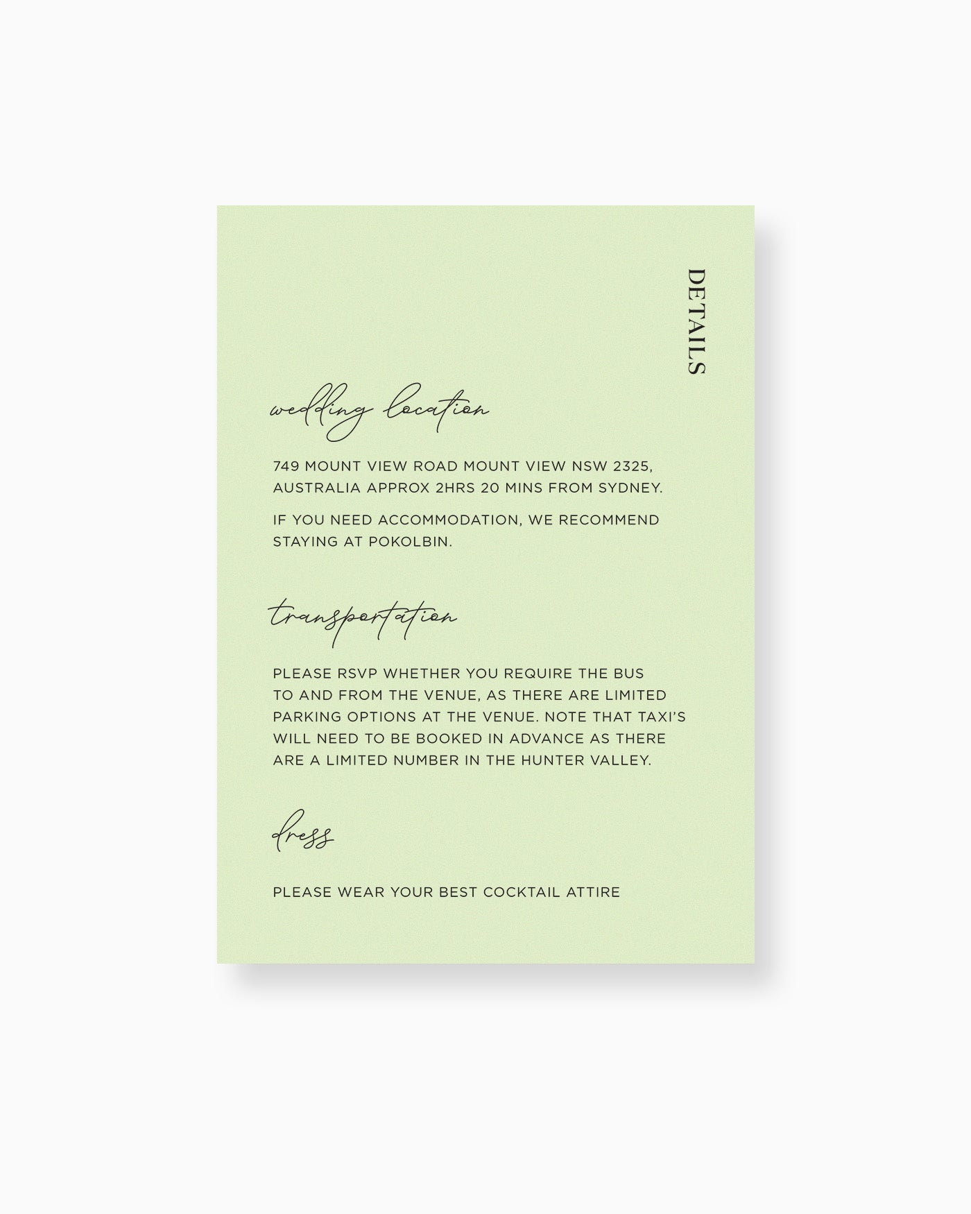 Palms Details Card mockup