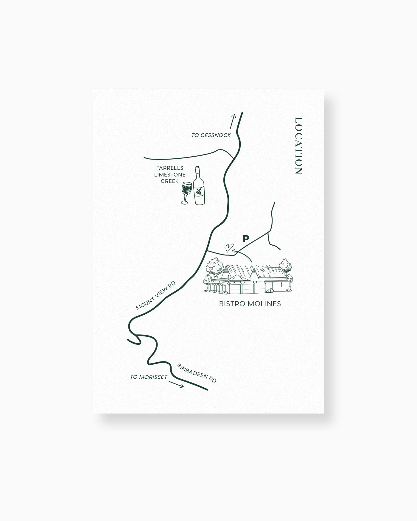 Palms Map Card mockup