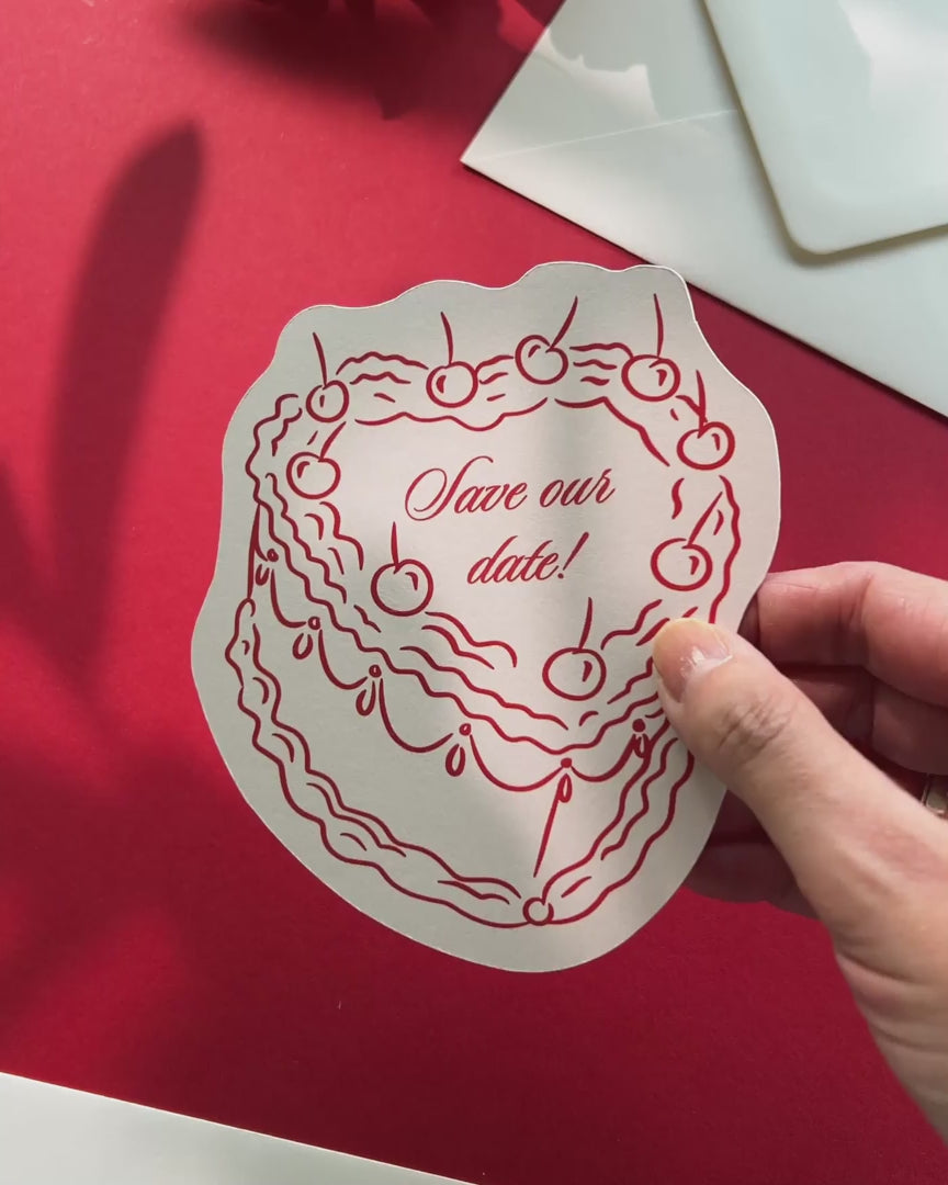 Minimal Cake Save the Date video