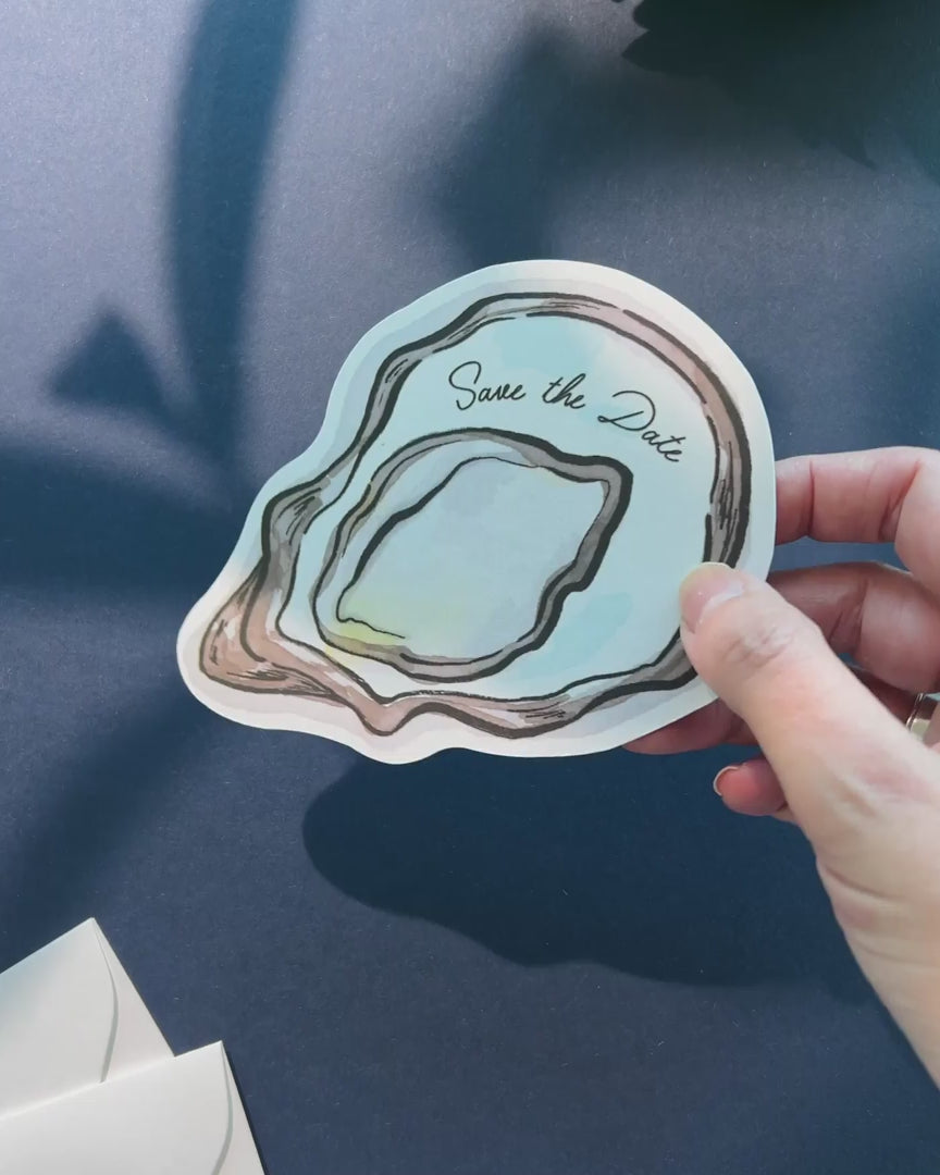 Ink Wash Oyster Save the Date video