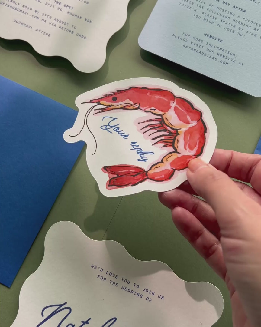 Ink Wash Prawn Insert Card video