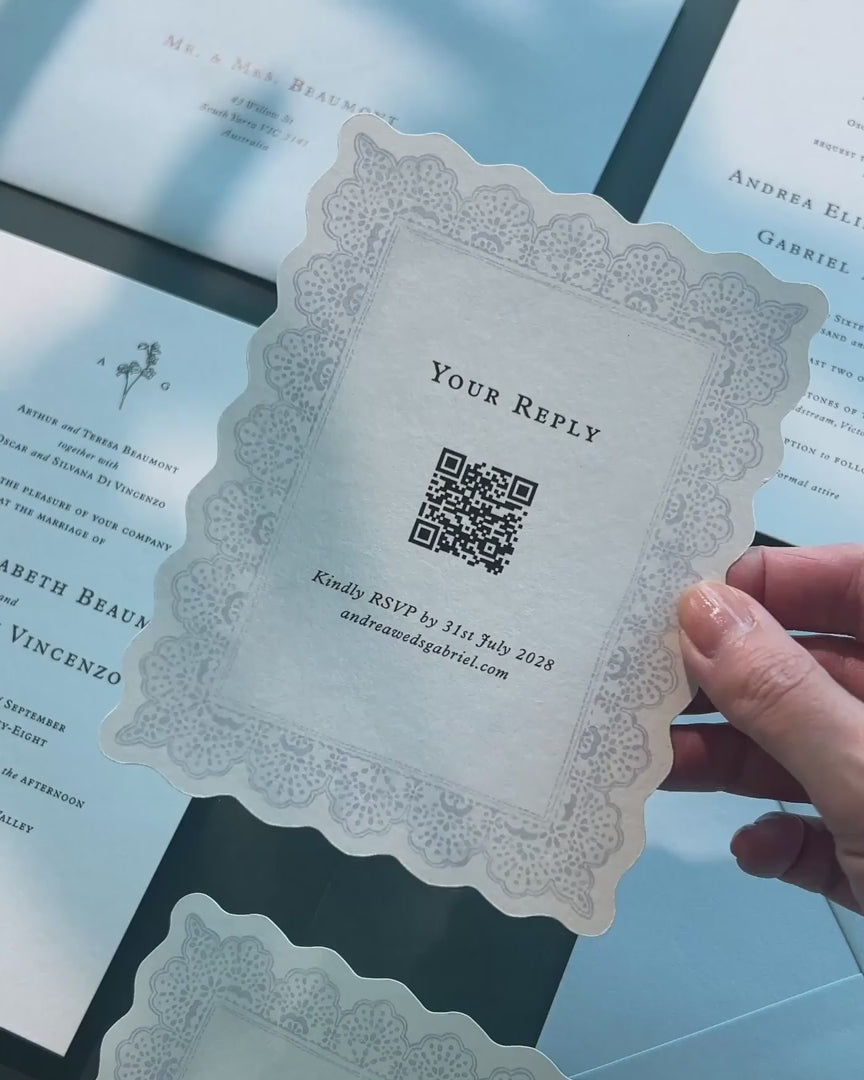Watercolour Lace Insert Card video