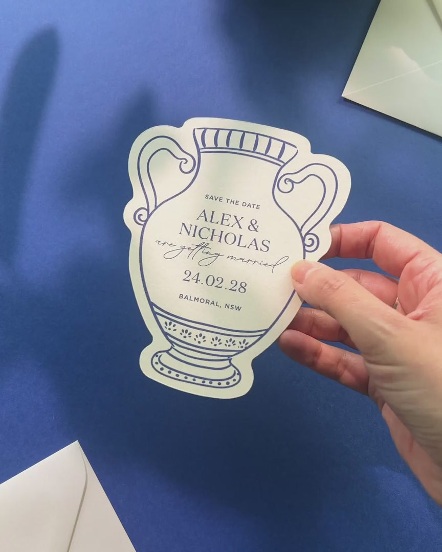Minimal Vase Save the Date video