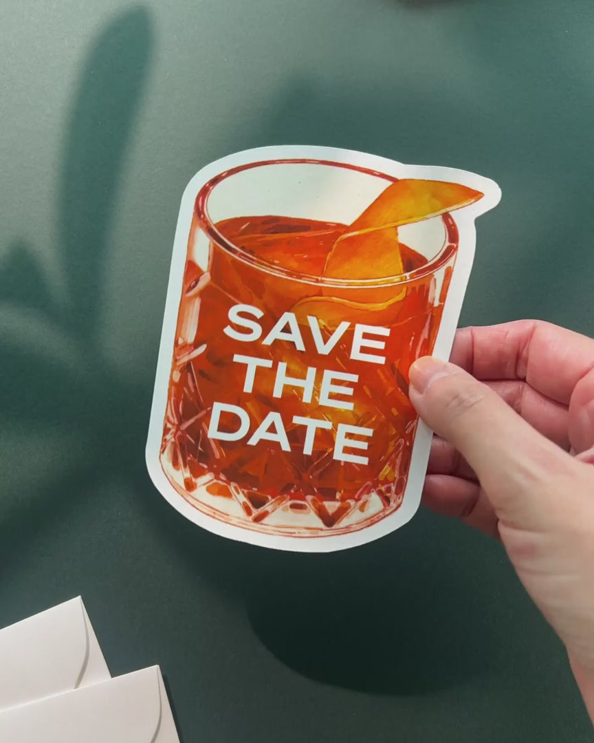 Watercolour Negroni Save the Date video