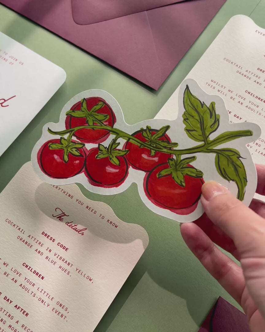 Ink Wash Tomato Vine Insert Card video