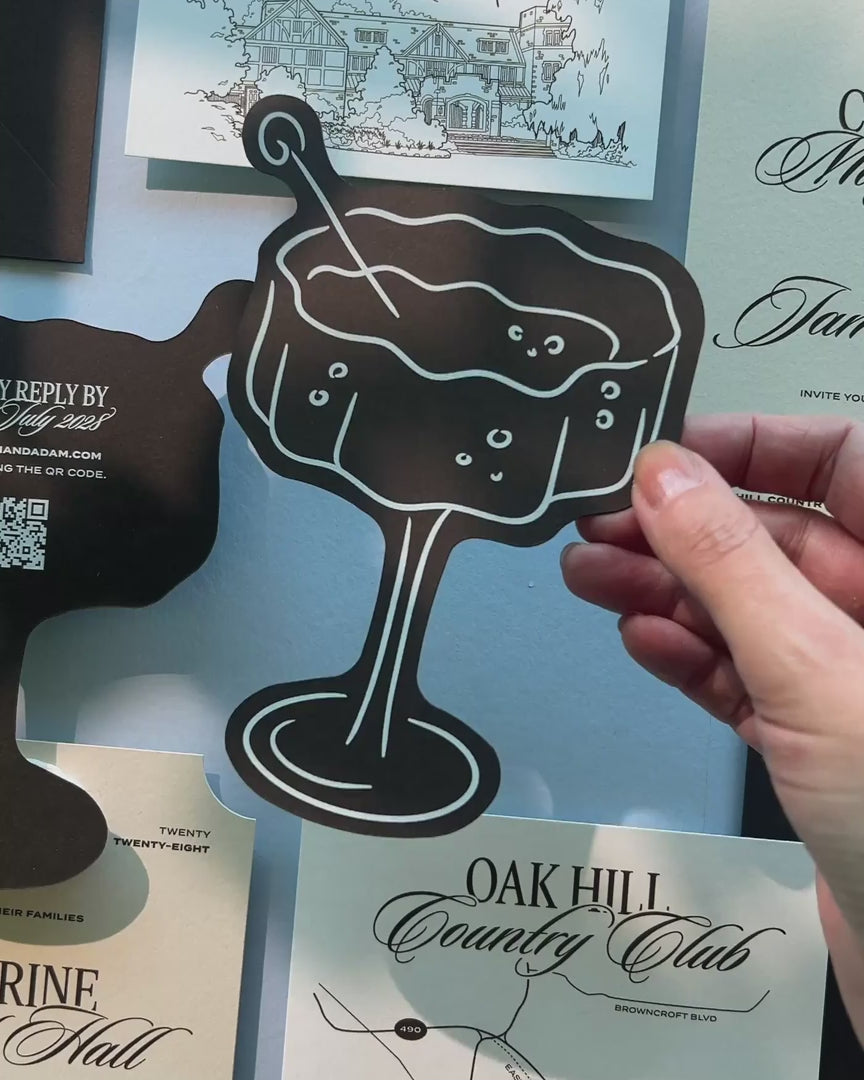 Minimal Champagne Coup Insert Card video