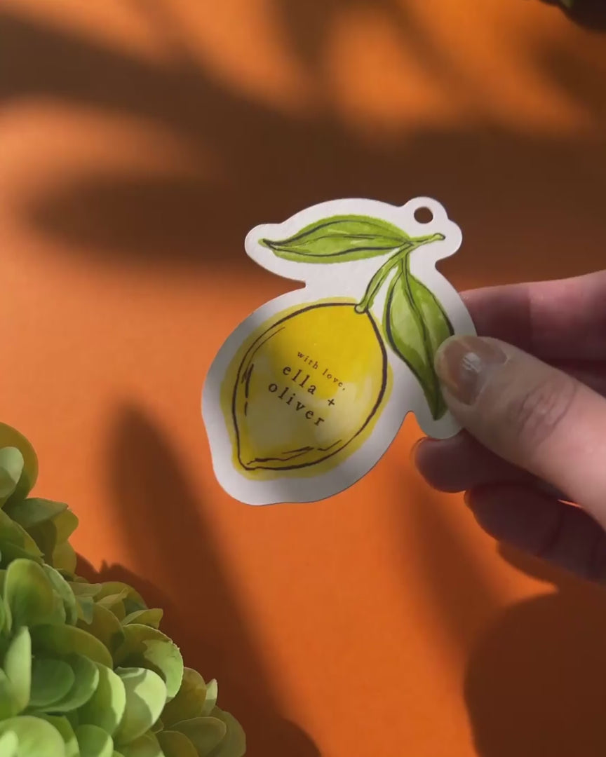 Ink Wash Lemon Favour Tag video