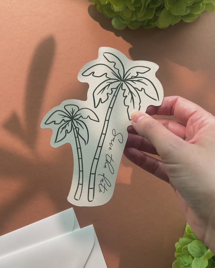 Minimal Palm Trees Save the Date video