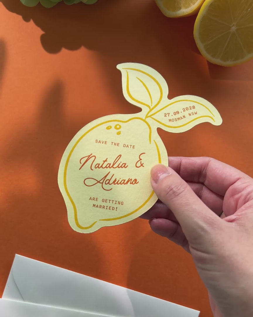Minimal Lemon Save the Date video