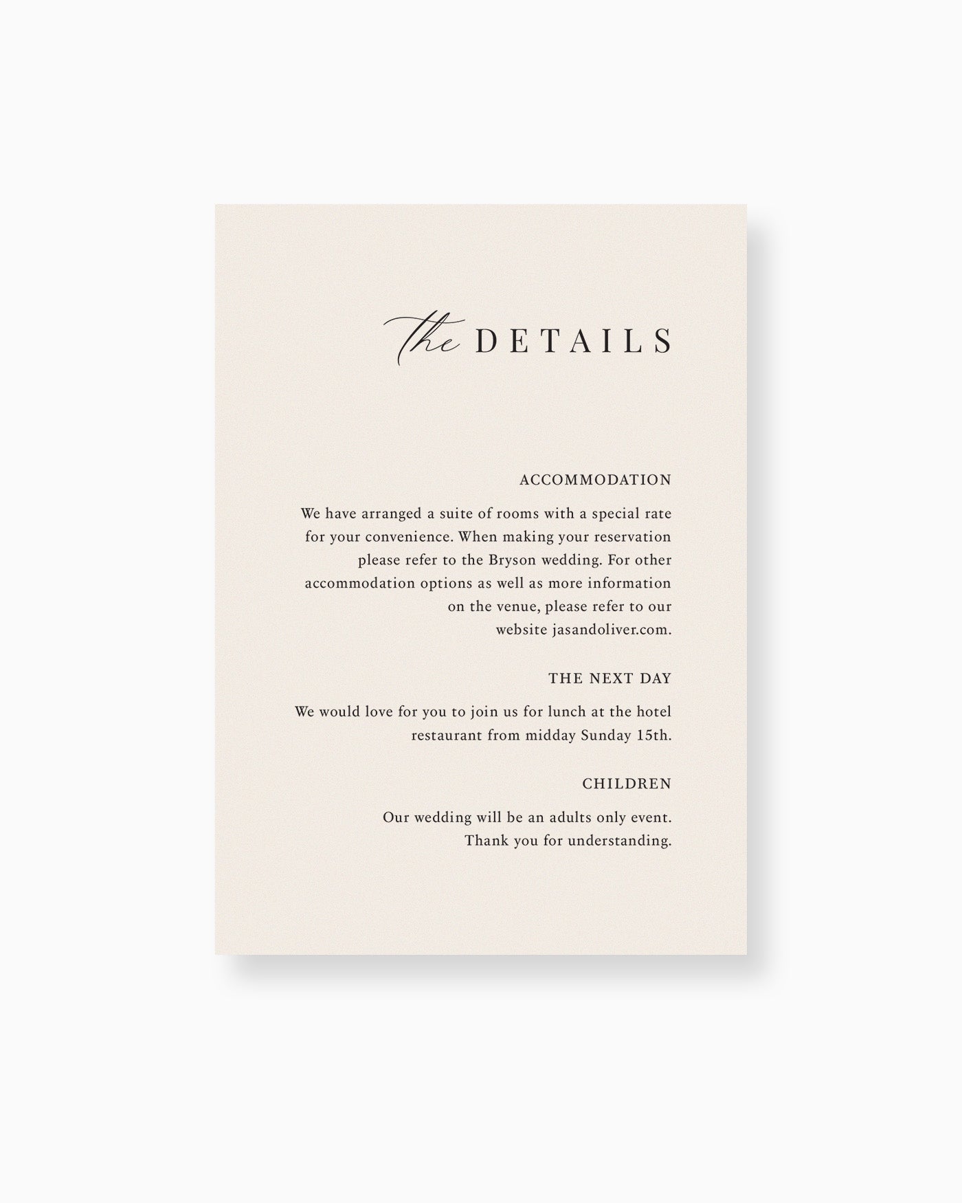 Soleil Details Card mockup