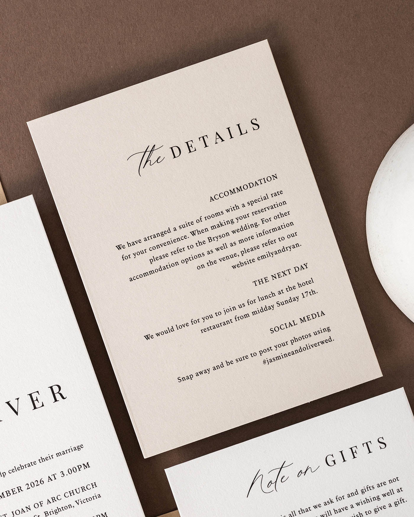 Soleil Details Card styled photograph