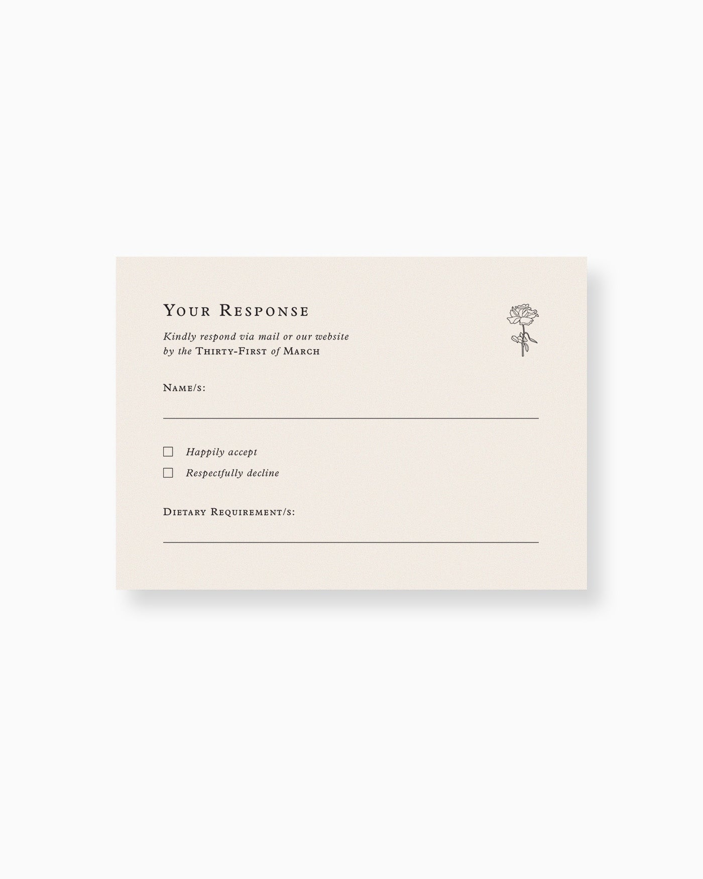 Verona RSVP Card additional mockup view 3