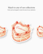 Watercolour Cake Place Card matching collection mockup