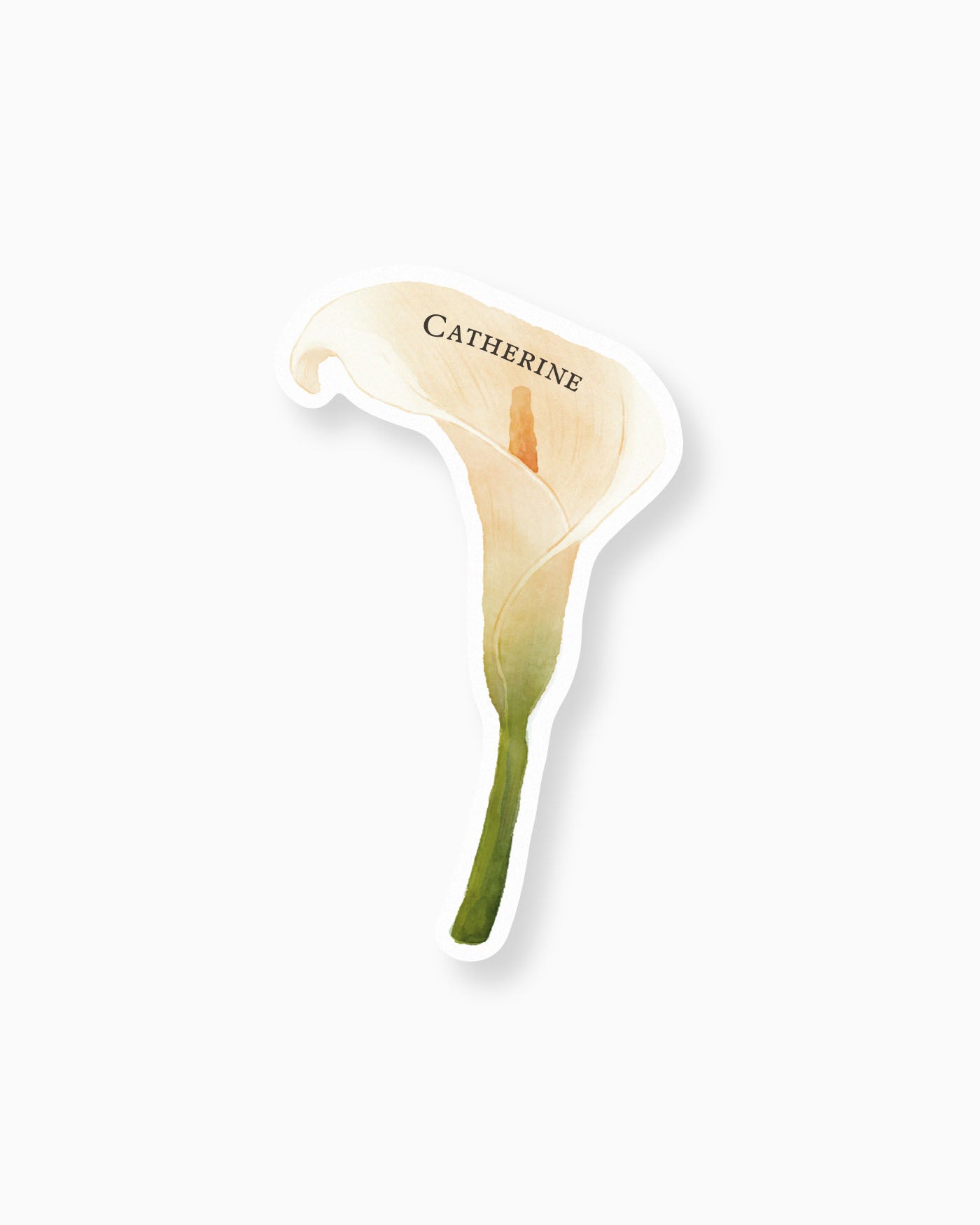 Watercolour Calla Lily Place Card mockup