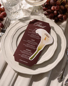 Watercolour Calla Lily Place Card styled photograph