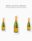 Watercolour Champagne Bottle Favour Tag matching collection mockup