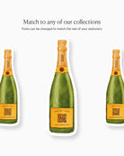 Watercolour Champagne Bottle Insert Card matching collection mockup