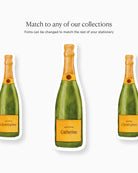 Watercolour Champagne Bottle Place Card matching collection mockup