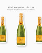 Watercolour Champagne Bottle Save the Date matching collection mockup