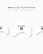 Watercolour Croissant Insert Card matching collection mockup