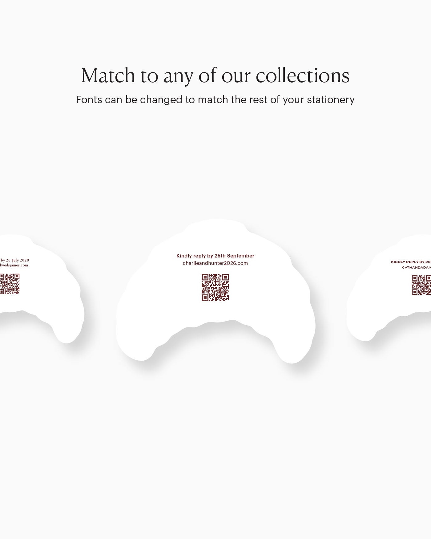 Watercolour Croissant Insert Card matching collection mockup