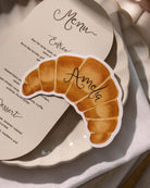 Watercolour Croissant Place Card second styled photograph