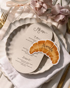 Watercolour Croissant Place Card styled photograph