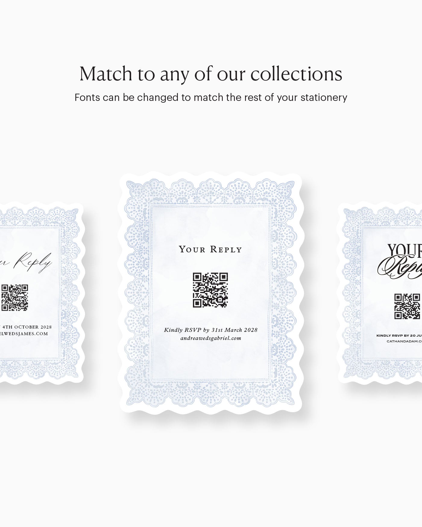 Watercolour Lace Insert Card matching collection mockup