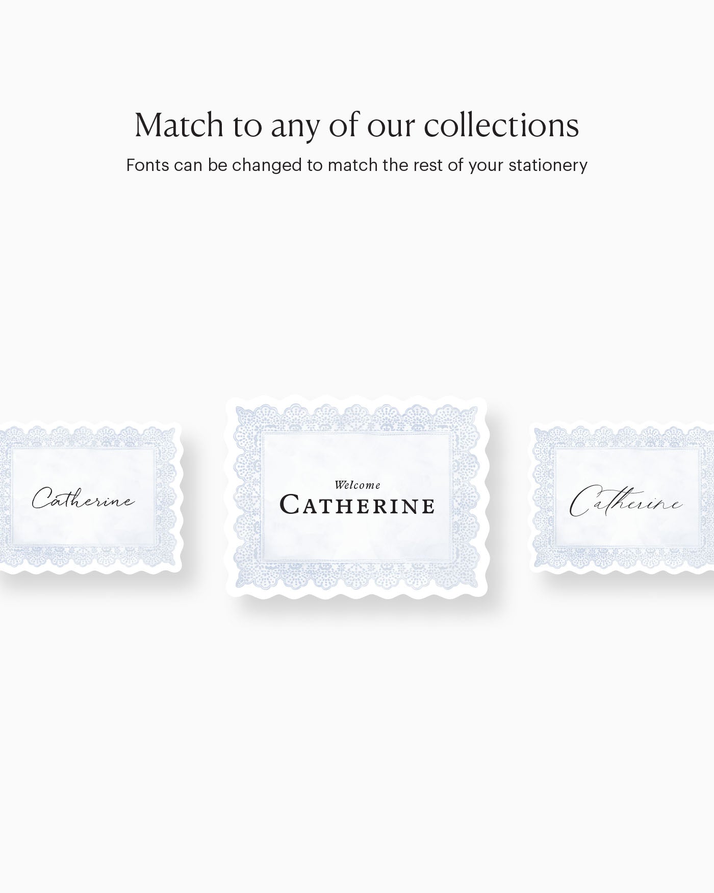 Watercolour Lace Place Card matching collection mockup