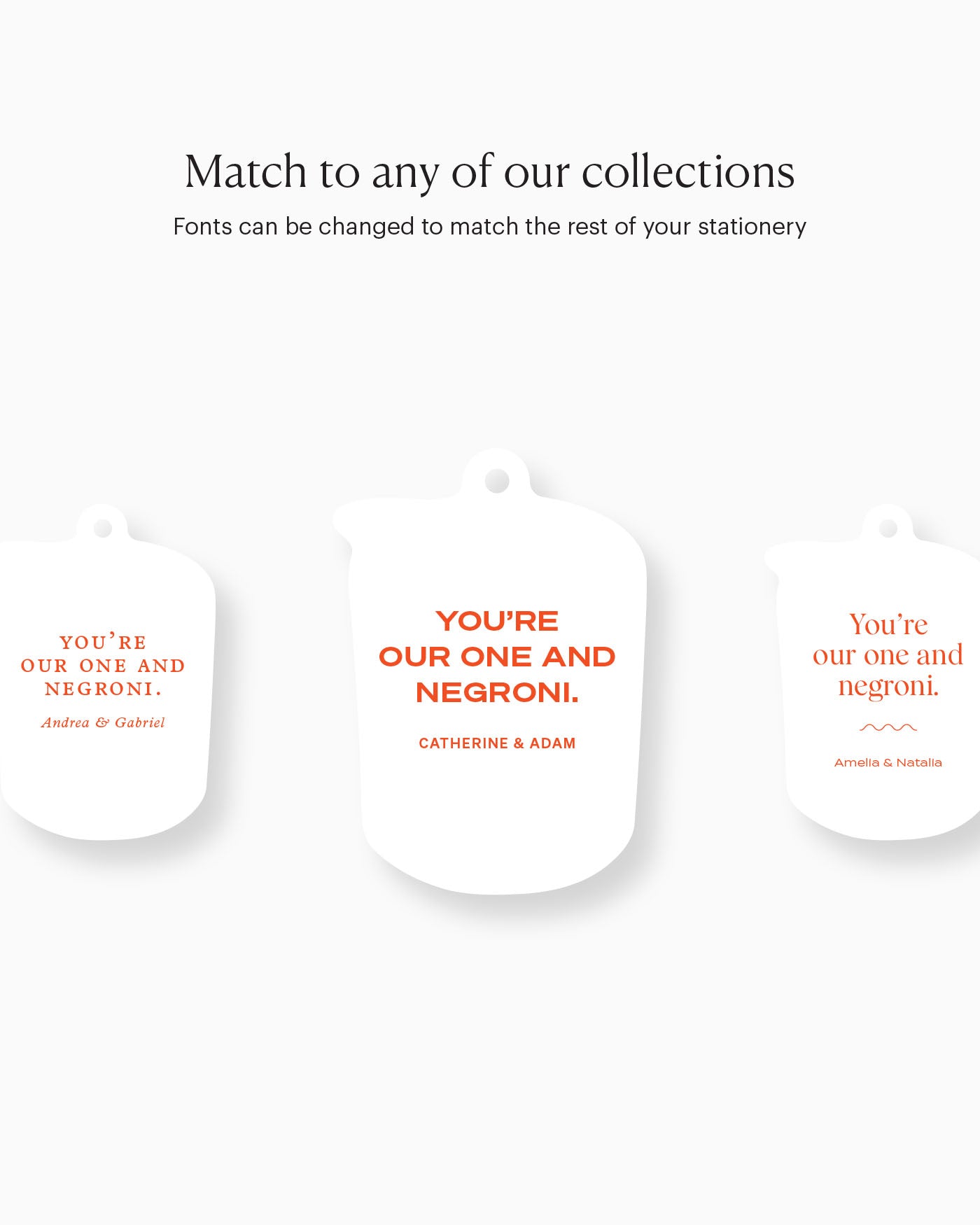 Watercolour Negroni Favour Tag matching collection mockup