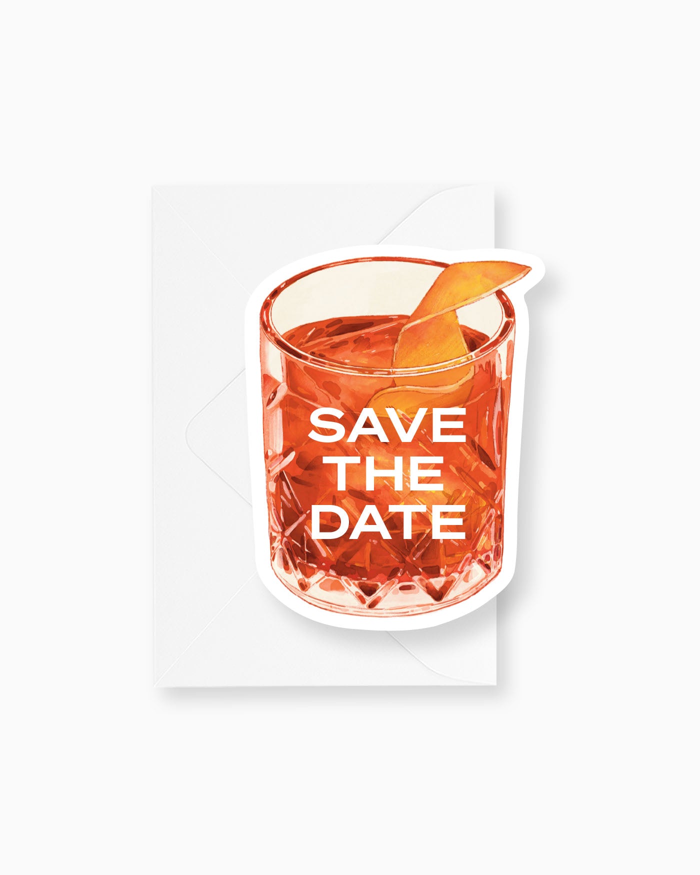 Watercolour Negroni Save the Date mockup
