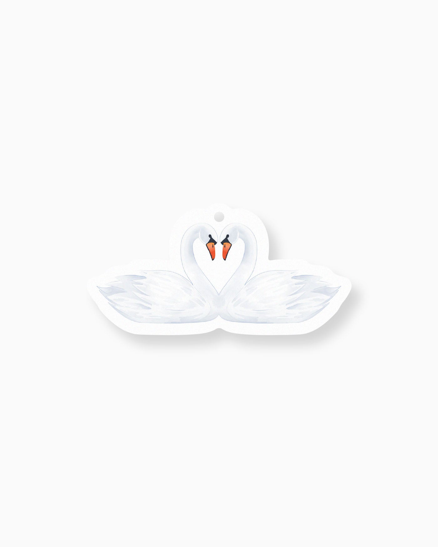 Watercolour Swan Favour Tag mockup
