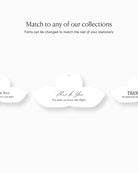 Watercolour Swan Favour Tag matching collection mockup