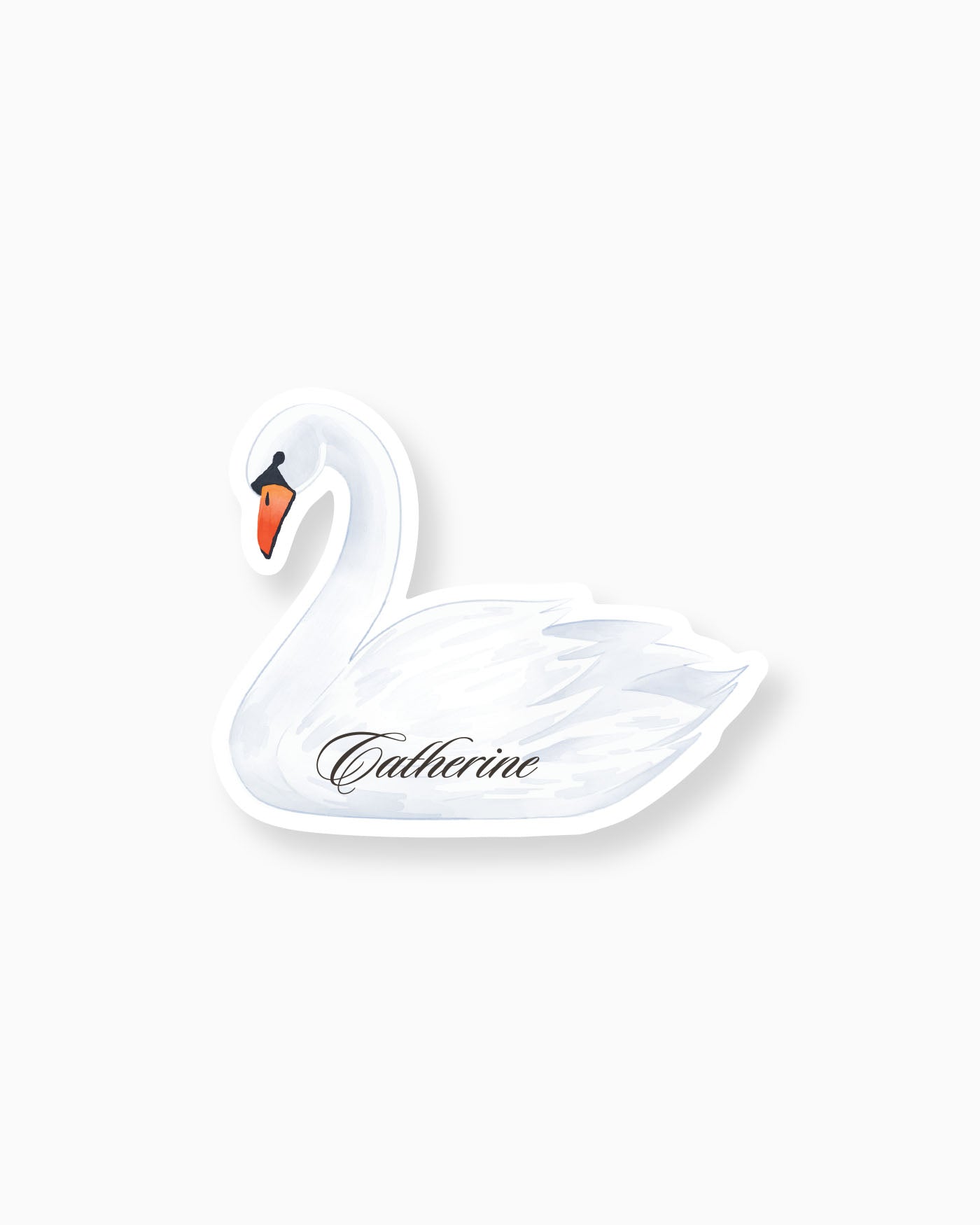 Watercolour Swan Place Card mockup