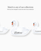 Watercolour Swan Place Card matching collection mockup
