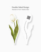 Watercolour Tulip Insert Card double-sided mockup