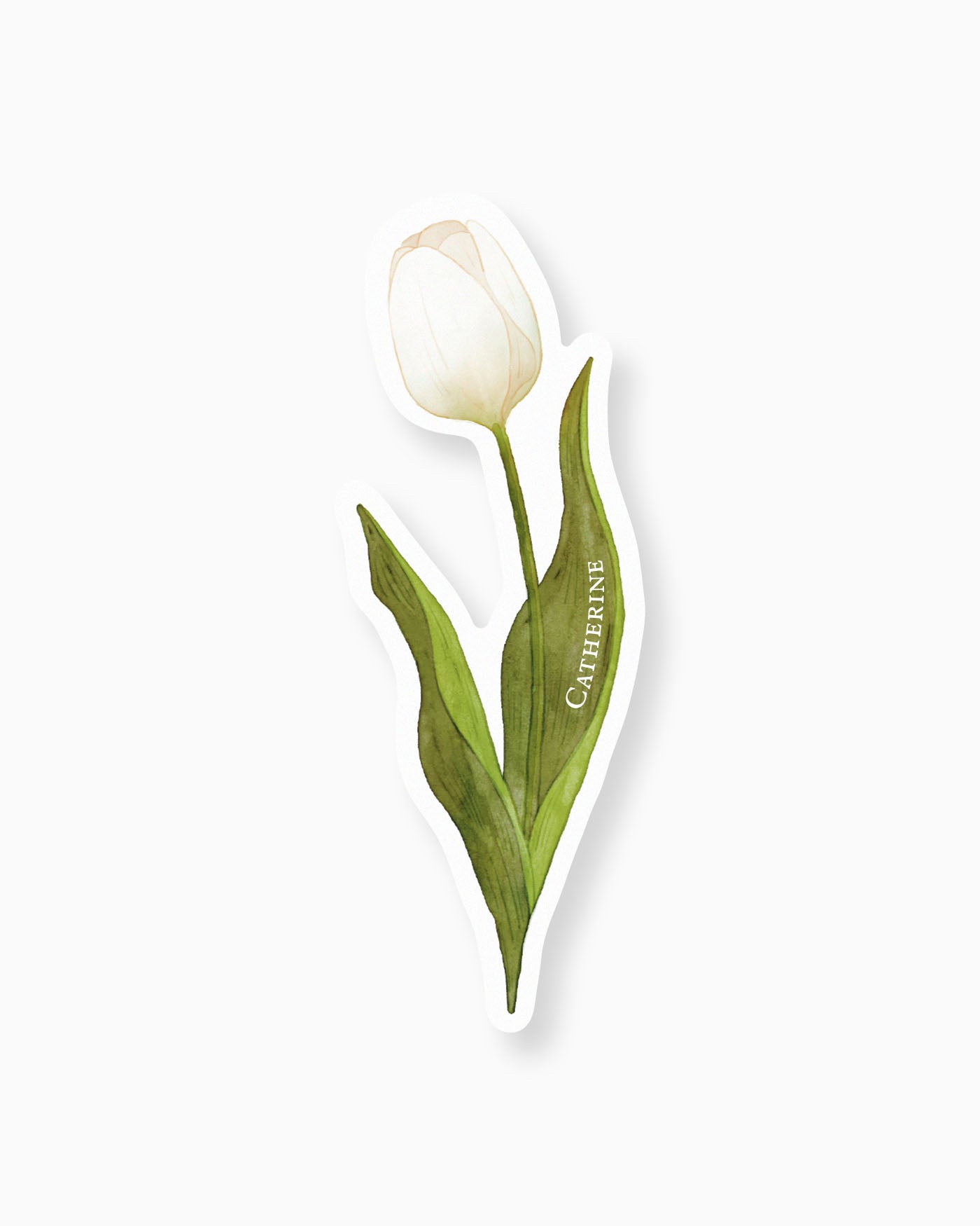Watercolour Tulip Place Card mockup