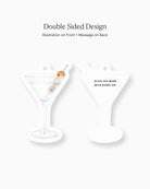 Watercolour Vodka Martini Favour Tag double-sided mockup