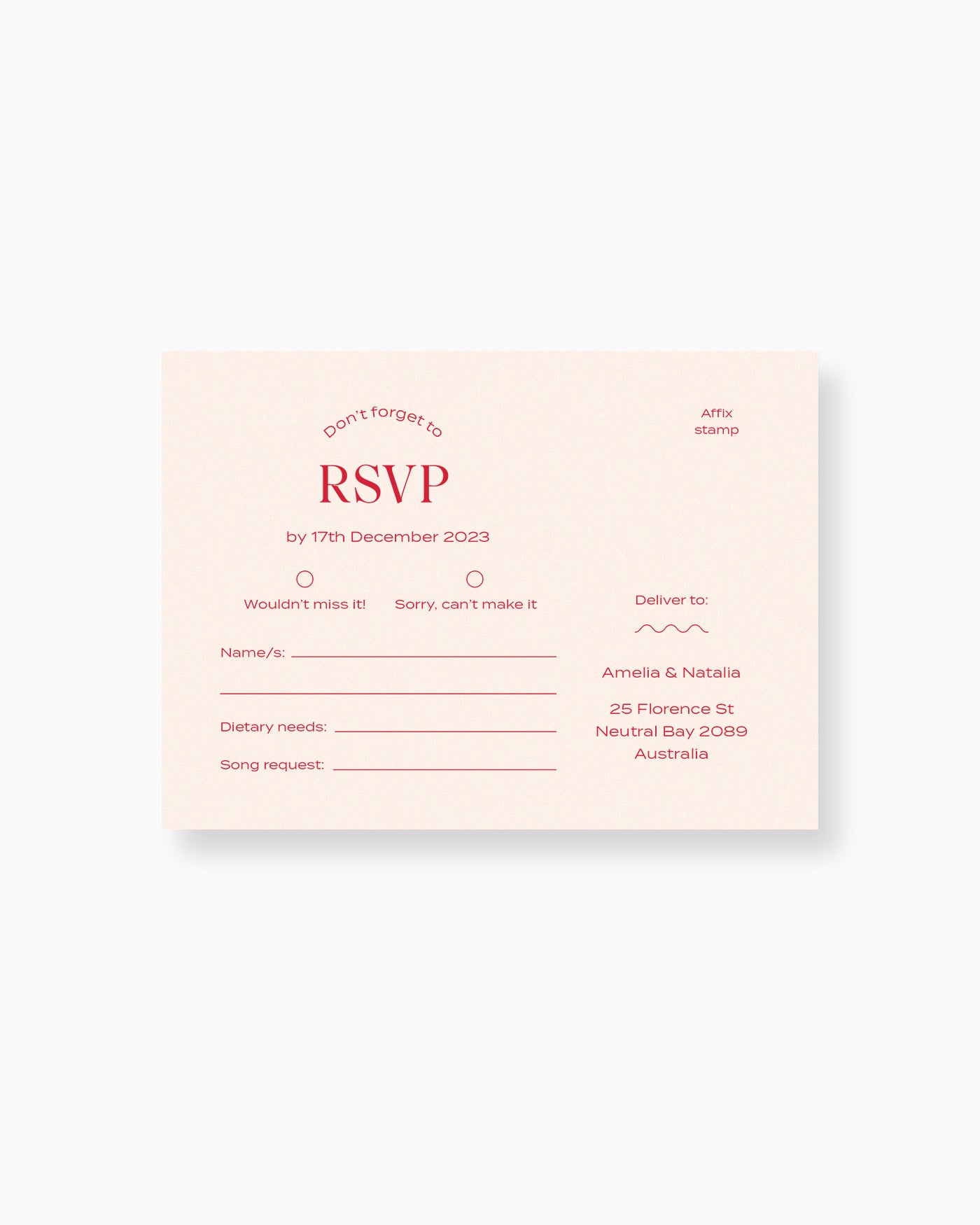 Wave RSVP Card mockup