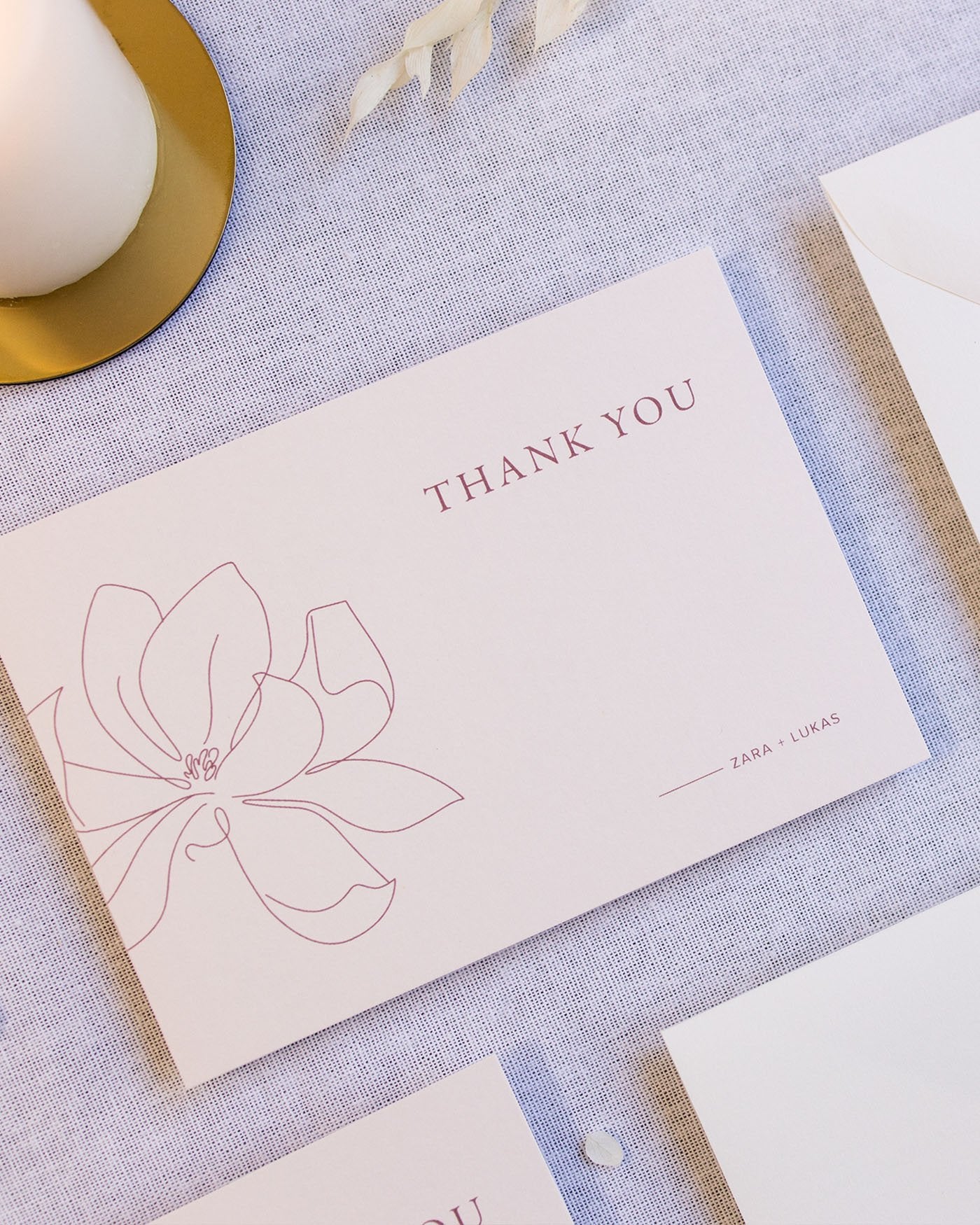 Peppermint Press Stationery Suite Magnolia Thank you Card