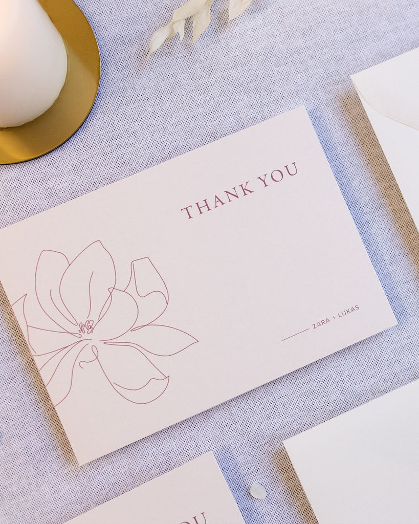 Peppermint Press Stationery Suite Magnolia Thank you Card