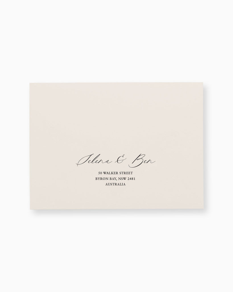 Peppermint Press Stationery Suite Amour Envelope Printing