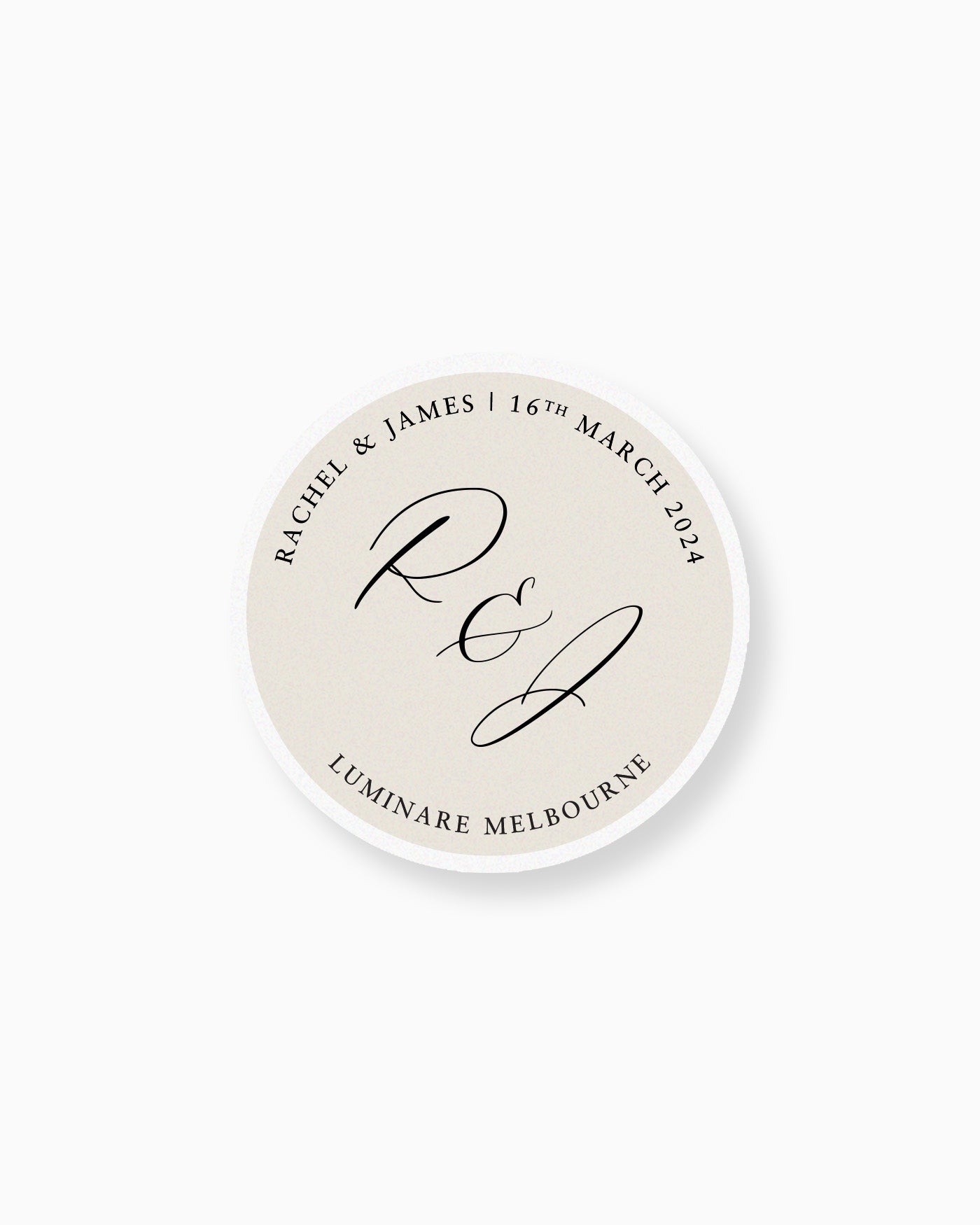 Peppermint Press On the Day Amour Keepsake Coaster