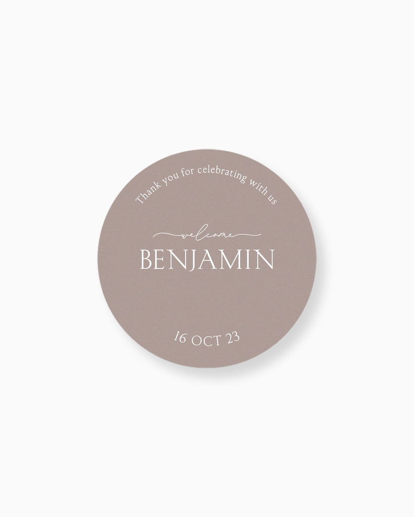 Peppermint Press On the Day Balmoral Place Card Coaster