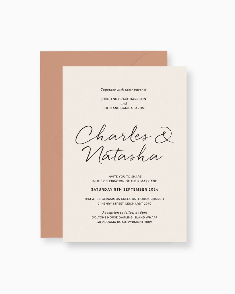 Peppermint Press Stationery Suite Clair Invitation