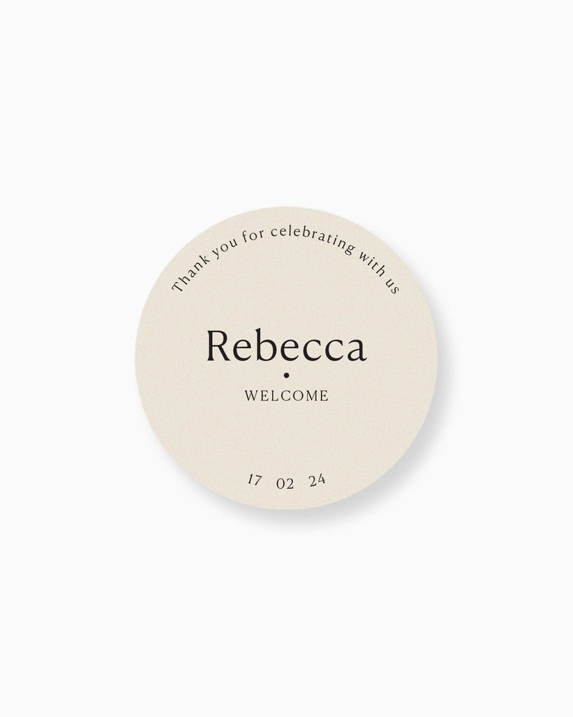 Peppermint Press On the Day Georgia Place Card Coaster