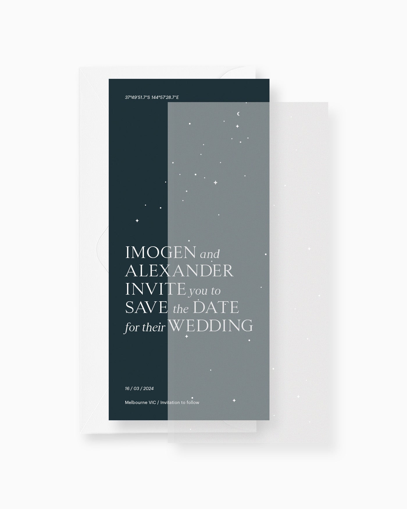 Peppermint Press Stationery Suite Luna Save the Date