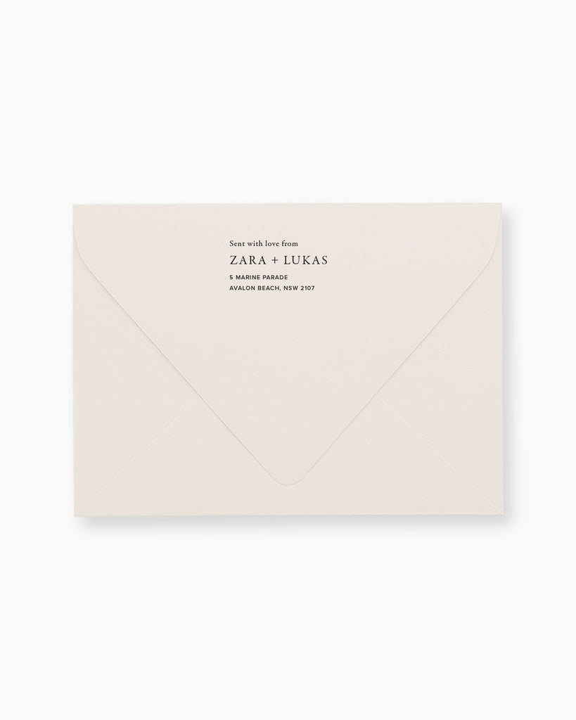 Peppermint Press Stationery Suite Magnolia Envelope Printing
